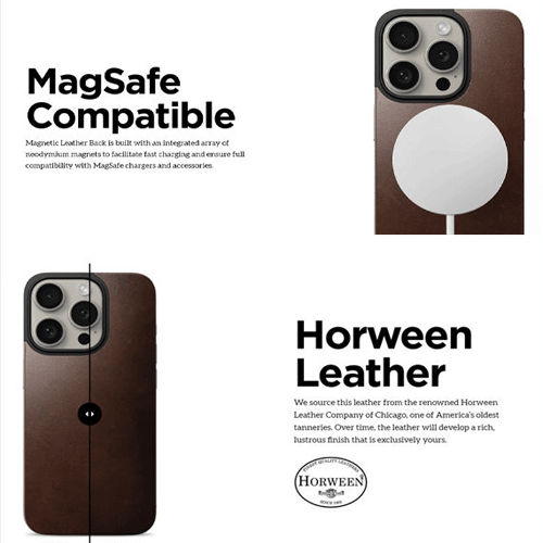 iPhoneアクセサリー NOMAD magnetic leatherback iPhone15Pro NOMAD、iPhone 15 Pro用レザーバックを発売 | APPLE LINKAGE